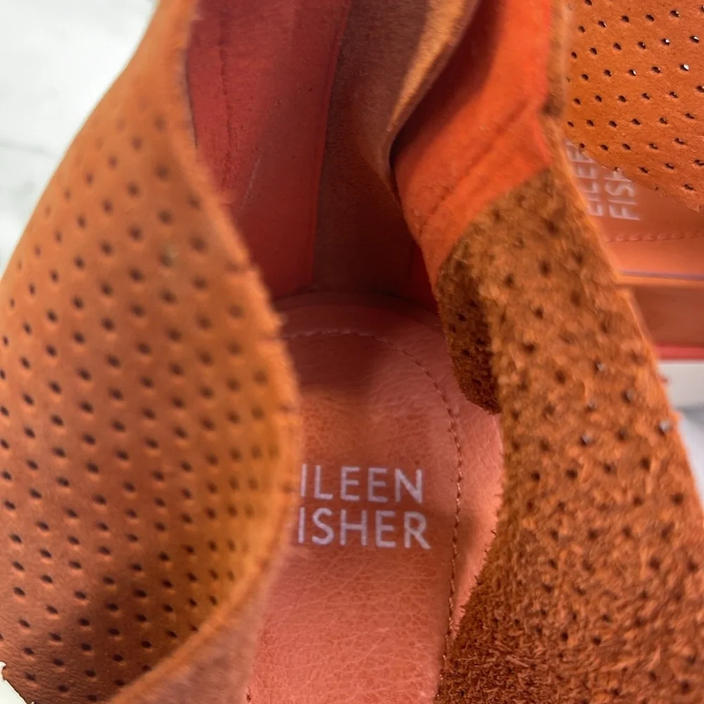 Eileen Fisher Women's Orange Nubuck Sport Platform Sandals size 8.5.